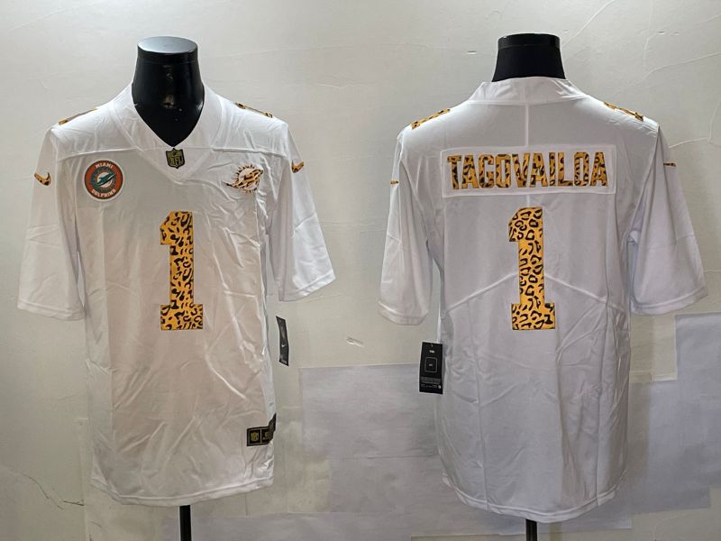 Men Miami Dolphins #1 Tagovailoa White 2024 Nike Limited NFL Jersey style 01081->washington redskins->NFL Jersey